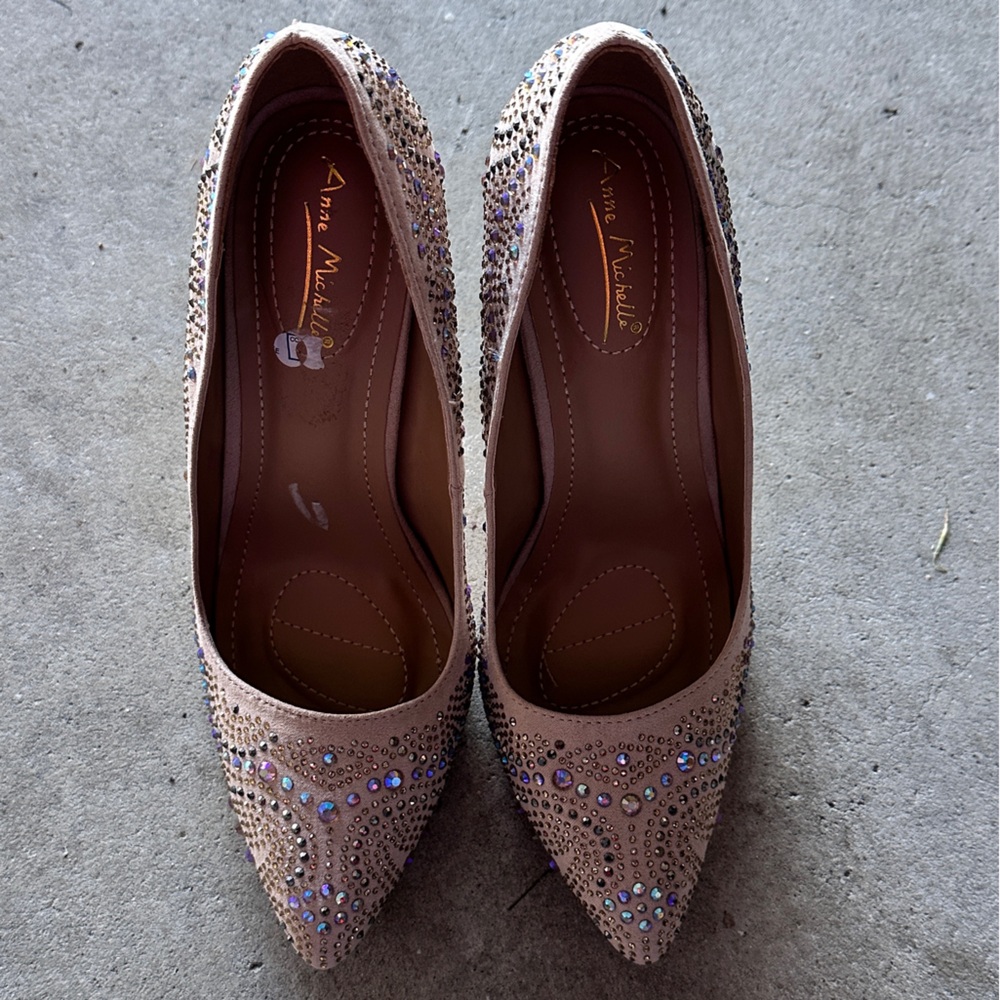 Anne Michelle multicolored sparkly high heels